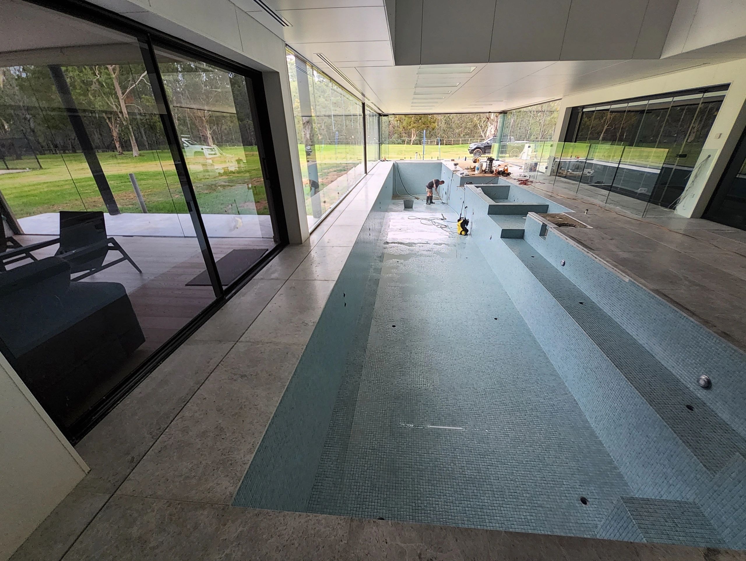 Building inspection site — pool area